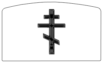 DACRO-519-BK-WT Black Orthodox Cross White